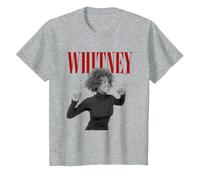 Whitney Houston Wanna Dance Maglietta, Bambini, Grigio Melange, 3 Anni