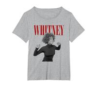 Whitney Houston Wanna Dance Maglietta, Donna Plus-Size, Grigio Melange, 1X