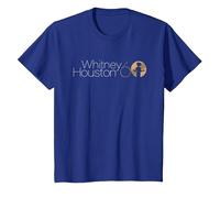 Whitney Houston Whitney 60° Compleanno Logo Bianco e Oro Maglietta, Bambini, Blu Reale, 6 Anni
