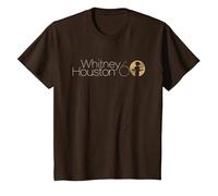 Whitney Houston Whitney 60° Compleanno Logo Bianco e Oro Maglietta, Bambini, Marrone, 2 Anni
