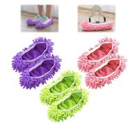 WhizNook 6 Paia Antofole Di Pulizia, Calzini Pulisci Pavimenti, Pantofole Mop In Microfibra, Mop Slippers, Pantofole Cattura Polvere, Pantofole Di Pulizia per Bagno Ufficio Cucina Casa, 3 Colori