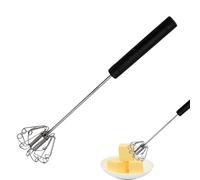 Whizzy Whisk - Manuale di frusta | Sbattitore | Strumento multiuso semiautomatico in acciaio inossidabile per sbattitore uova, sfregamento del latte, spinta a mano - Utensile da cucina per