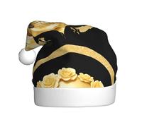 WHJDPP Angel Gold Ring Skull Picture Uomo e donna peluche cappelli di Natale, adulti Capodanno festa tappi