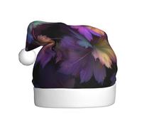 WHJDPP Aurora Maple Leaf Prints Cappello di Natale durevole per adulti per Halloween, Natale, Capodanno