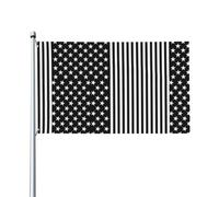 WHJDPP Bandiera degli Stati Uniti in bianco e nero con stampe da 9 x 1,5 m, bandiera decorativa per esterni, in poliestere resistente per cortile, patio, portico e espositori festivi, colori vivaci e