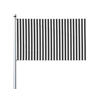 WHJDPP Bandiere decorative per esterni, con stampa a righe bianche e nere, 9 x 1,5 m, in poliestere di alta qualità, per cortili, patio e esposizioni festive