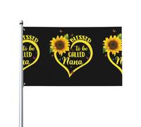 WHJDPP Bandiere decorative per esterni con stampa di girasoli con scritta "Blessed to be call", in poliestere di alta qualità, per cortile, patio e feste