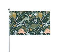 WHJDPP Bandiere decorative per esterni con stampe di dinosauri, 9 x 1,5 m, in poliestere di alta qualità, per cortile, patio e feste