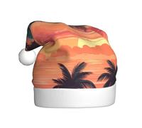 WHJDPP Beach Sunset Prints, cappello natalizio per adulti, morbido e soffice, ideale per un uso a lungo termine