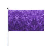 WHJDPP Bella bandiera viola in peluche con stampe 0,9 x 1,5 m - Banner in poliestere resistente per cortile, patio, portico e espositori festivi, colori vivaci e facile installazione