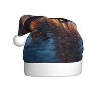 WHJDPP Bellissimo cappello di Natale con stampa del porto a vela, durevole, per adulti, per Halloween, Natale, Capodanno