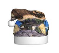 WHJDPP Big Mouth House Picture Cappello di Natale per Adulti per Natale, Halloween, Capodanno, saldi, promozioni