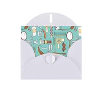 WHJDPP Biglietto d'auguri bianco con stampa barbiere 10,2 x 15,2 cm per Natale, compleanni dei bambini, San Valentino, anniversari di matrimonio e inviti per feste