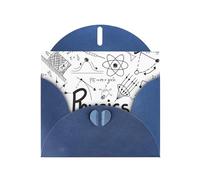 WHJDPP Biglietto d'auguri blu con stampa fisica 10,2 x 15,2 cm per Natale, compleanni dei bambini, San Valentino, anniversari di matrimonio e inviti per feste