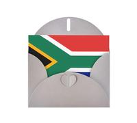 WHJDPP Biglietto d'auguri grigio con bandiera del Sud Africa 10,2 x 15,2 cm per Natale, compleanni dei bambini, San Valentino, anniversari di matrimonio e inviti per feste