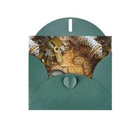 WHJDPP Biglietto di auguri verde scuro con bussola e mappa del mondo vecchio 10,2 x 15,2 cm per Natale, compleanni dei bambini, San Valentino, anniversari di matrimonio e inviti per feste