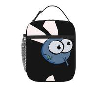 WHJDPP Borsa termica portatile per il pranzo con motivo a occhi di insetti e ali di cartone animato, adatta per studenti al lavoro e in viaggio