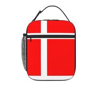 WHJDPP Borsa termica portatile per il pranzo con motivo bandiera danese Danimarca adatta per studenti al lavoro e in viaggio