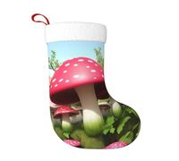 WHJDPP Calza di Natale con funghi dai colori vivaci per Halloween e Natale Decorare l'ufficio, albero di Natale