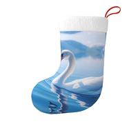 WHJDPP Calze decorative decorative con cigno sul lago, adatte per uffici, alberi di Natale