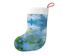 Whjdpp Calze decorative natalizie con motivo con cento peonie in fiore per alberi di Natale, tavoli da pranzo