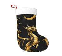 WHJDPP Calze decorative natalizie con stampa di draghi in volo per decorare durante Halloween, Natale e Capodanno