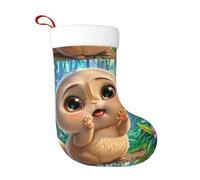 WHJDPP Calzini decorativi natalizi Calza Morbido Big Eyed Bear Stampato leggero, con una buona sensazione tattile per Halloween, Natale e Capodanno