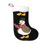 WHJDPP Calzini decorativi natalizi stampati con anatra che soffia nel vento, per decorare durante Halloween, Natale e Capodanno