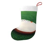 Whjdpp Calzini natalizi stampati su entrambi i lati con palla da rugby bianca per decorazioni interne per feste di grande capacità