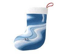 Whjdpp Calzini natalizi stampati su entrambi i lati con pinguini nella neve per decorazioni interne per feste di grande capacità