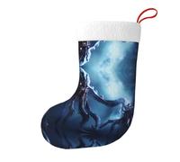 Whjdpp Calzini natalizi stampati su entrambi i lati con stampa di mostri di polpo del mare profondo per decorazioni interne per feste di grande capacità