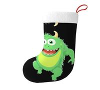 Whjdpp Calzini natalizi stampati su entrambi i lati con stampa di mostri verdi che saltano per decorazioni interne per feste di grande capacità