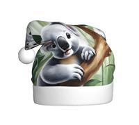 WHJDPP Cappelli di Natale della peluche degli uomini e delle donne della bella immagine del koala, cappellini adulti del partito di festa