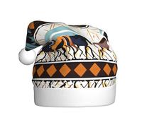 WHJDPP Cappelli di Natale della peluche degli uomini e delle donne dell'immagine del modello delle strisce del cavallo cappelli di Natale adulti di Capodanno