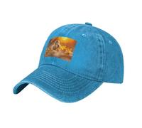 WHJDPP Cappello da baseball nero con stampa di gallina, cinturino regolabile, in cotone, classico, per uomini e donne, traspirante ed elegante, Blu, Taglia unica