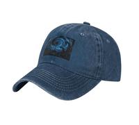 WHJDPP Cappello da baseball nero per adulti, con stampa Air Vortex, per uomini e donne, comodo e regolabile, blu navy, taglia unica