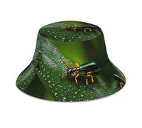 WHJDPP Cappello da pescatore riflettente con stampa di arcobaleni e insetti, per uomini e donne, per viaggi, campeggio, attività all'aperto