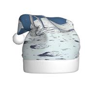 WHJDPP Cappello natalizio con scritta "Guardando la luna", per adulti, regalo per uomini e donne