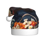 WHJDPP Chrysanthemums In Full Bloom Picture Christmas Hat for Adult for Christmas, Halloween, Capodanno, saldi, promozioni