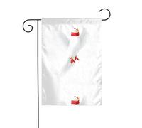 WHJDPP Colomba bianca che indossa una sciarpa rossa stampa bandiere da giardino 30,5 x 45,7 cm per decorazione cortile con larghezza di 3 cm (solo bandiera, asta non inclusa)