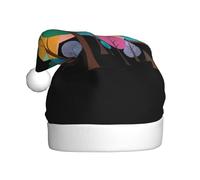 WHJDPP Colorful Little trees Picture Christmas Hat for Adult for Christmas, Halloween, Capodanno, saldi, promozioni