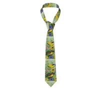 WHJDPP Cravatta da uomo stampata con cardellino americano, morbida e confortevole, per affari, tutti i giorni, lavoro, compleanno, matrimonio, festa, banchetto, 147 x 7,9 cm, facile da pulire