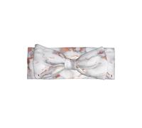 WHJDPP Fascia per capelli con fiocco per bambini, con stampa marmorizzata in oro rosa, accessorio morbido ed elastico per servizi fotografici e baby shower