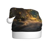 WHJDPP Firefly Lion Prints Cappello di Natale durevole per adulti per Halloween, Natale, Capodanno
