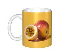 WHJDPP Frutto della passione close-up Tazza in ceramica Tazze per cappuccino, latte, cereali, yogurt, latte, bevande calde o fredde Forno a microonde