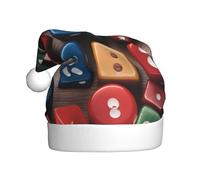 WHJDPP Gioco Dice Set Immagine Cappello di Natale per Adulti Adatto per Halloween, Natale e Capodanno usura