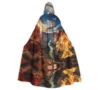 WHJDPP Grand Canyon, mantello con cappuccio per adulti con stampa Arizona, per feste in costume ed eventi a tema