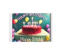 WHJDPP Happy Birthday - Set di 6 tovagliette per tavolo da pranzo, 30,5 x 45,7 cm, resistenti al calore, lavabili e durevoli, per cucina, casa, hotel