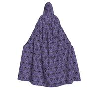 WHJDPP Haunted Mansion Prints, mantello con cappuccio per costumi, mantello lungo resistente con cappuccio