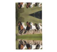 WHJDPP Horses at The Gallop, asciugamano con stampa, 70 x 40 cm, delicato sulla pelle, assorbente, soffice e morbido, per bagno, spiaggia, esterni